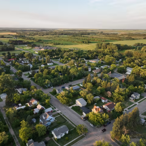 Aerial view of Rolette, ND