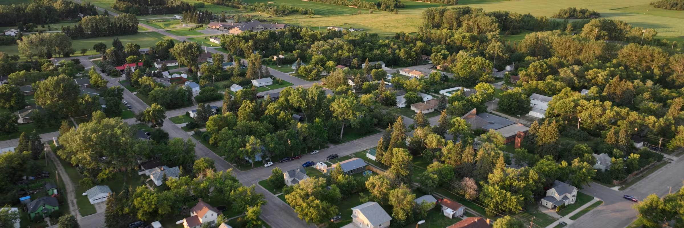 Aerial view of Rolette, ND